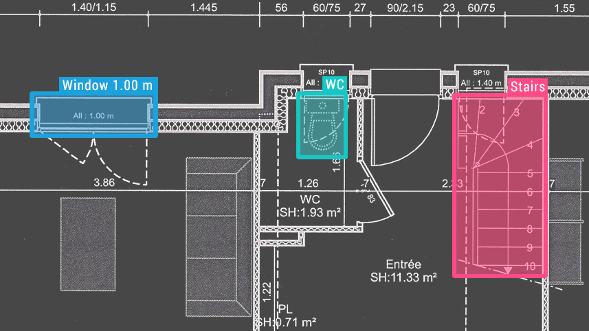 Architecture - Plan Annotation to improve Counting of Layout Items